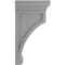 Ekena Millwork 5 1/2"W x 5 1/2"D x 10"H Fluted Wood Vintage Decor Corbel, Pebble Grey CORWD05X05X10FLPG - alternate 2